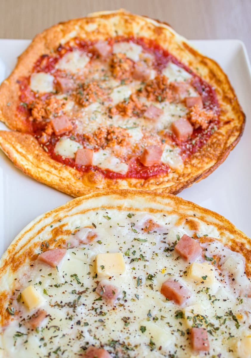 Pizza keto (de Barbacoa / o Jamón y queso)